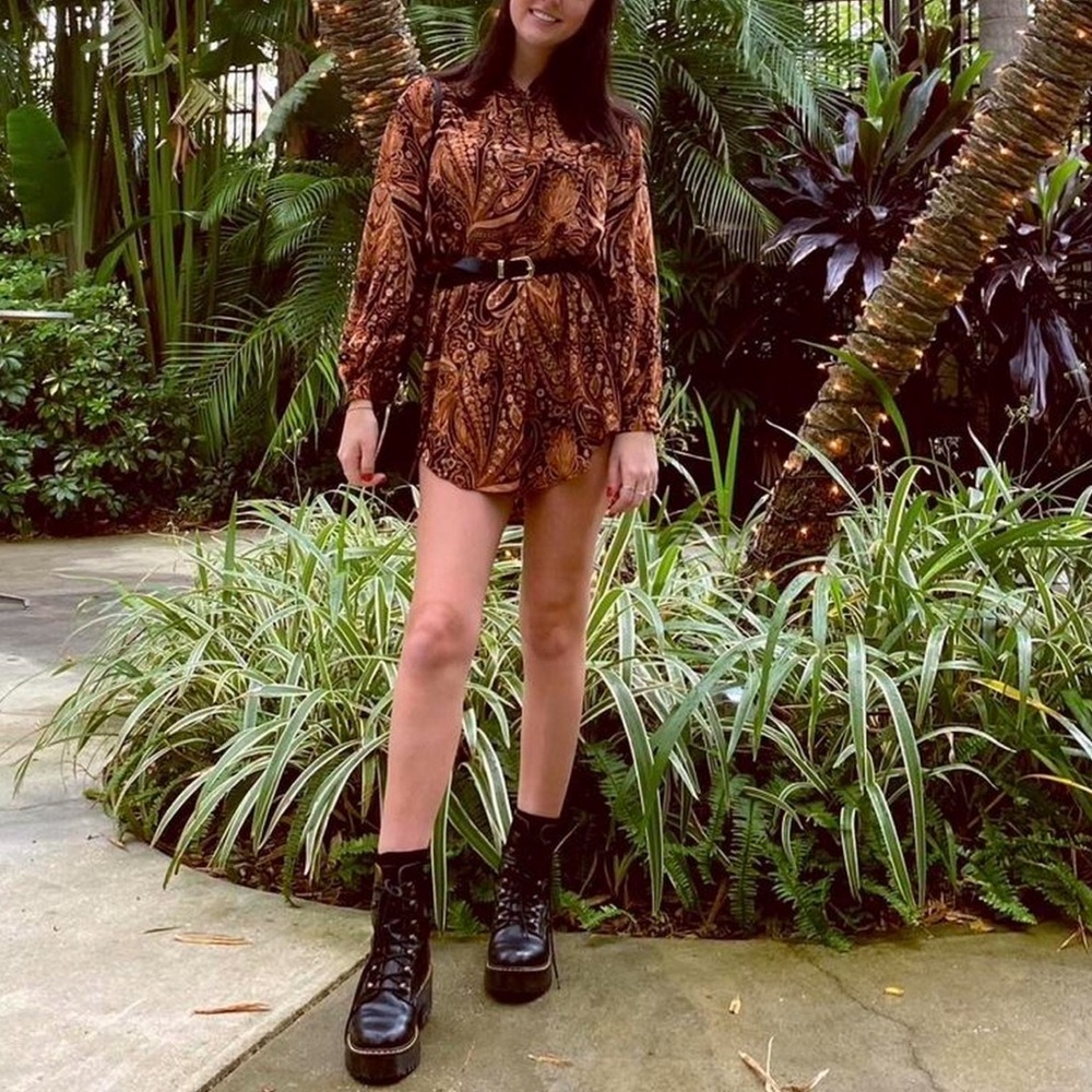 Richard Allan X H&M paisley long sleeve dress